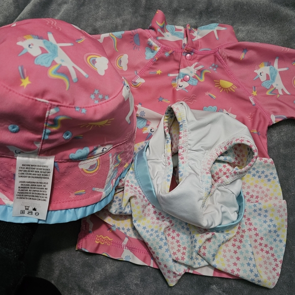 Pink Kids Swim Rashguard Set - Picture 4 of 5